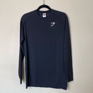 Gymshark long sleeve shirt men’s medium black EUC